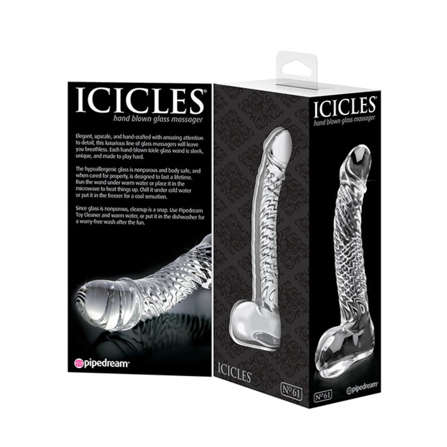 Pipedream Icicles - Glass Dildo No. 61 Clear Toys for Her