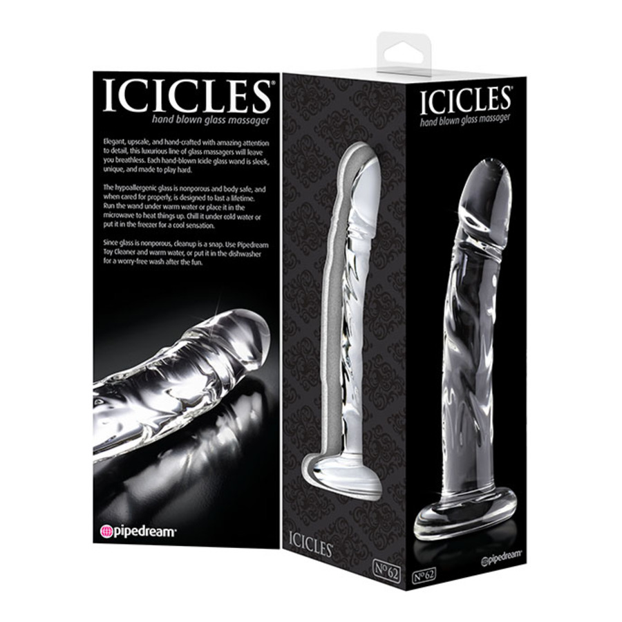 Pipedream Icicles - Glass Dildo No. 62 Clear Toys for Her