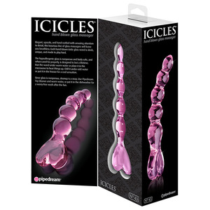 Pipedream Icicles - Glass Dildo No. 43 Pink Toys for Her