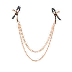 Entice - Tepelklemmen Met Dubbele Ketting Entice - Tepelklemmen Met Dubbele Ketting SM