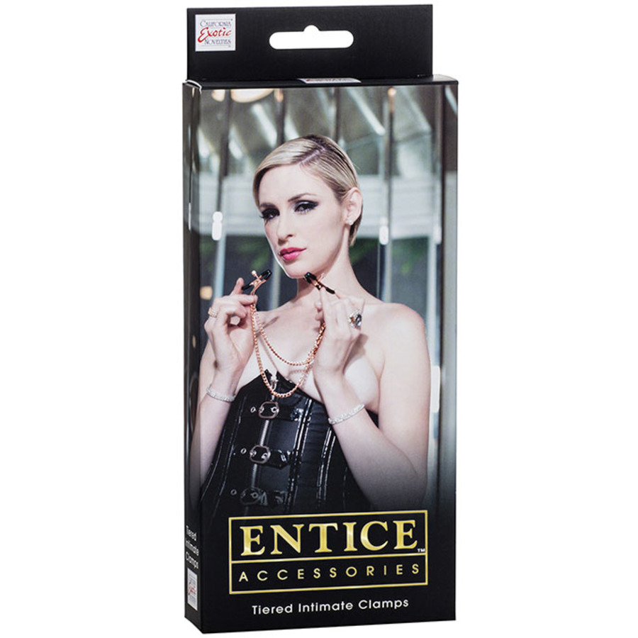 Entice - Tepelklemmen Met Dubbele Ketting SM