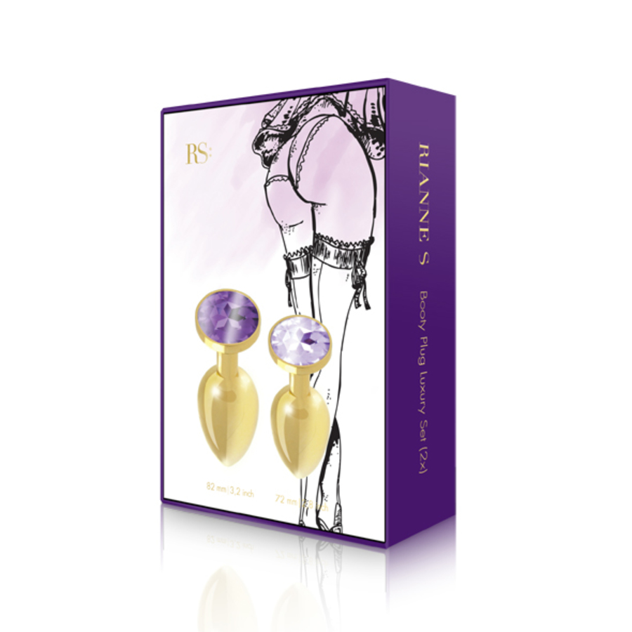 Rianne S - Booty Plug Luxury Set 2x Gold Anale Speeltjes