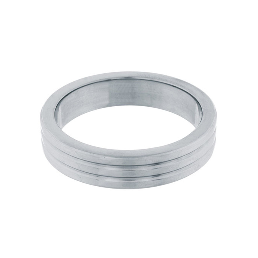 Steel Power - Stainless Metal Ribbed Cockring 4cm Toys for Him