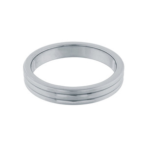 Steel Power - Stainless Metal Ribbed Cockring 5cm Toys for Him