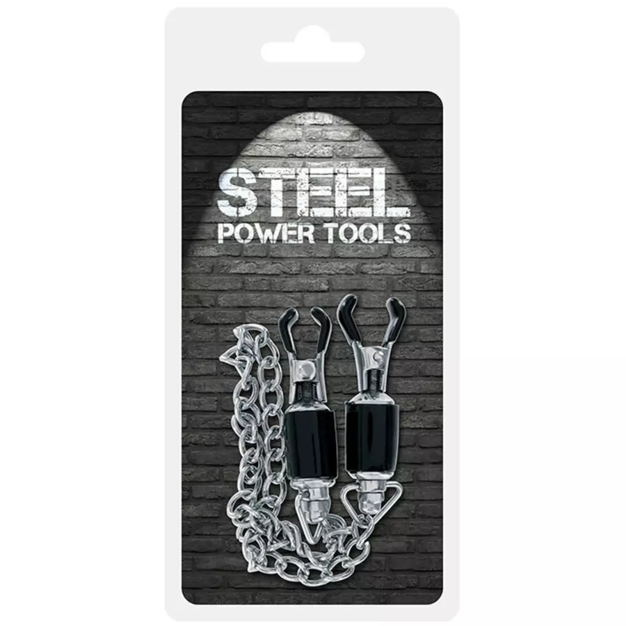 Steel Power - Nipple Clamps With Strong Chain S&M