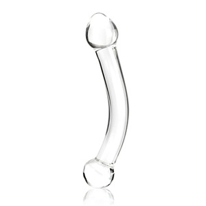 Gläs - Realistic Head Glass Dildo 17.8 cm Toys for Her