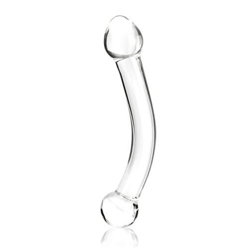 Gläs - Realistic Head Glazen Dildo 17.8 cm Doorzichtig Gläs - Realistic Head Glazen Dildo 17.8 cm Doorzichtig
