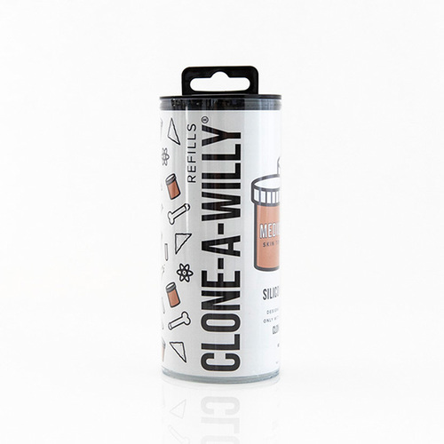 Clone A Willy Kit - Liquid Skin Refill Siliconen Navulling Lichtbruin
