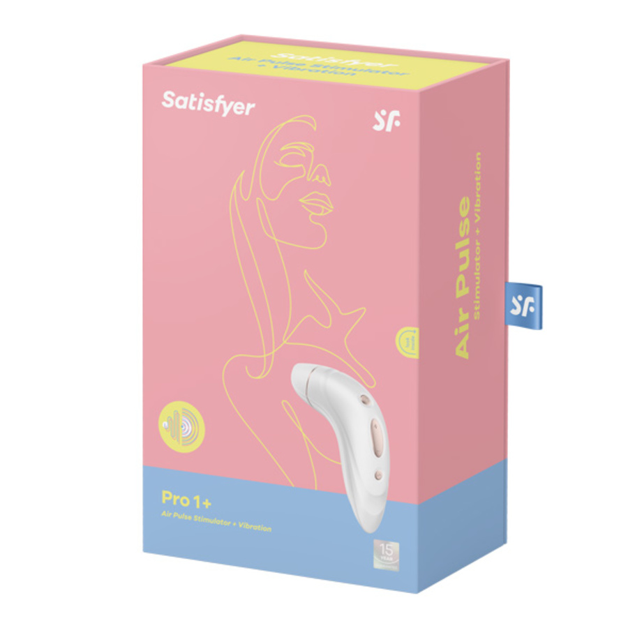 Satisfyer - Pro 1+ Air Pulse Stimulator with Vibrations Toys for Her