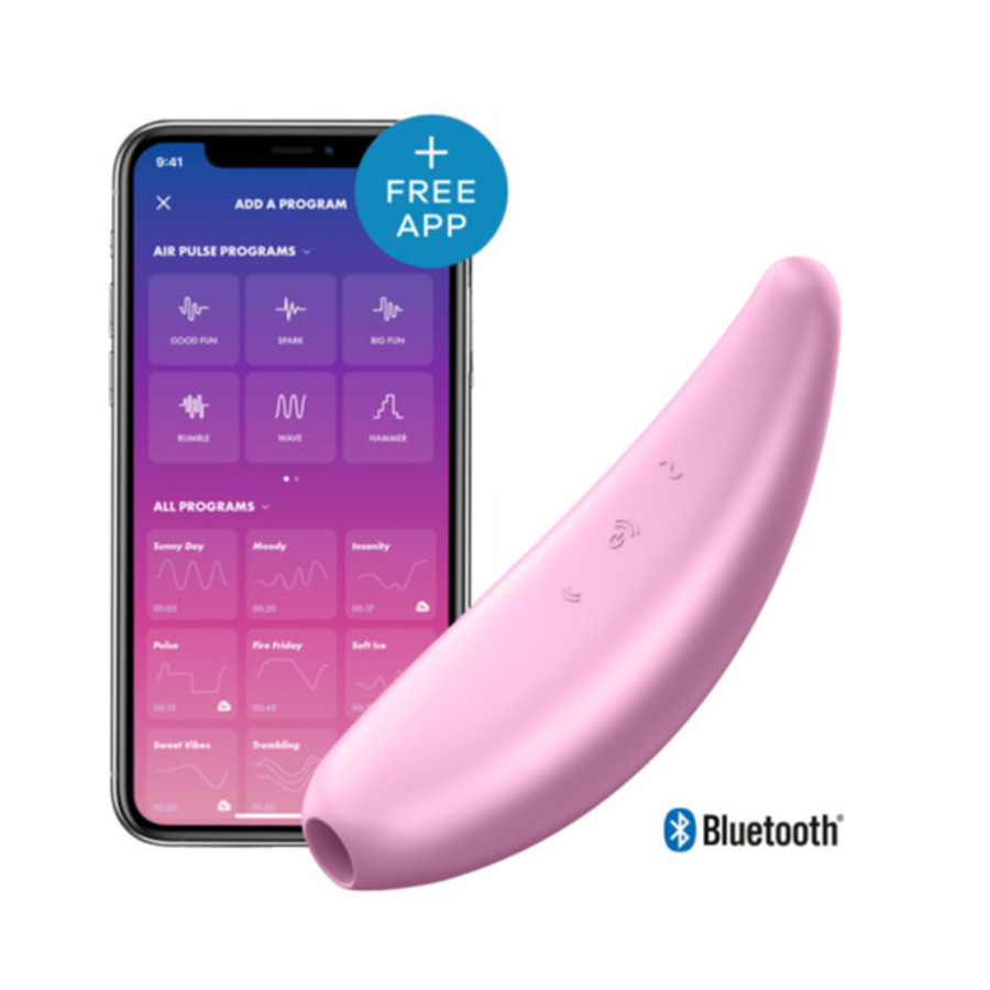 Satisfyer - Curvy +3 Bluetooth Luchtdruk Clitoris Stimulator Vrouwen Speeltjes