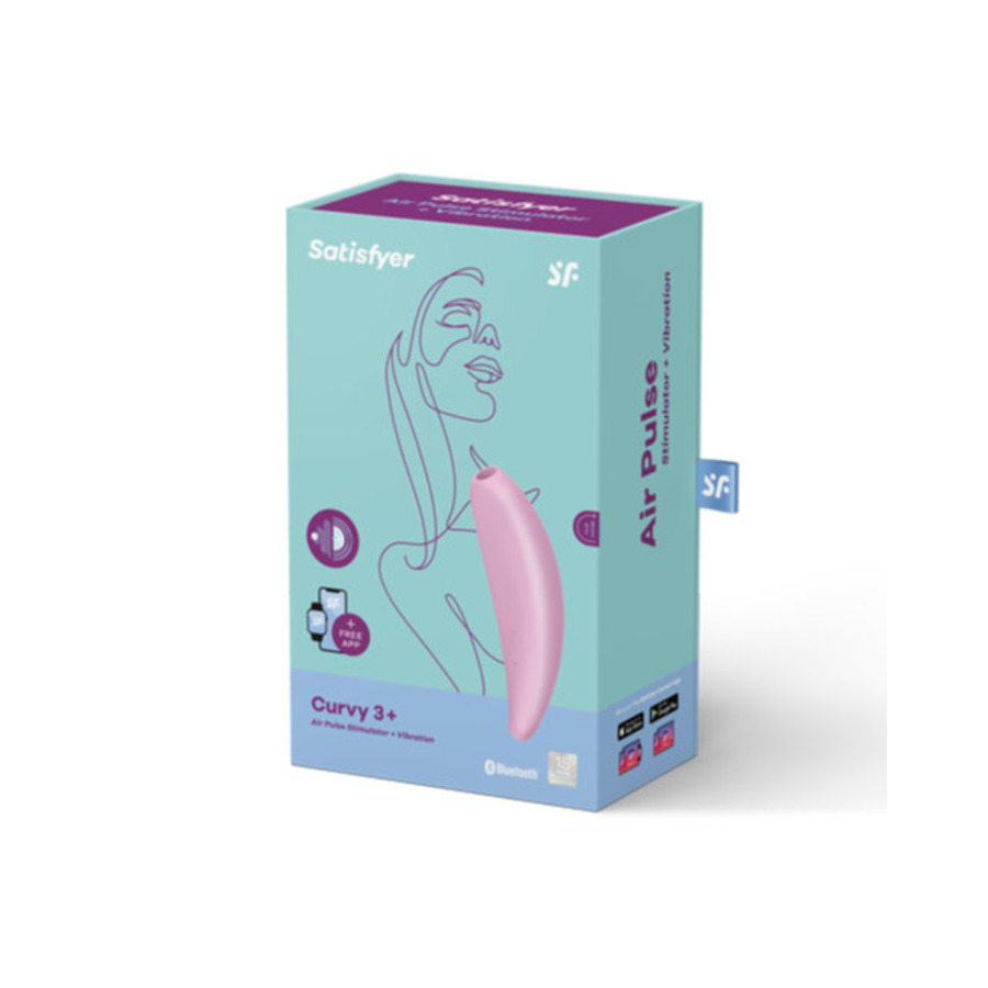 Satisfyer - Curvy +3 Bluetooth Luchtdruk Clitoris Stimulator Vrouwen Speeltjes