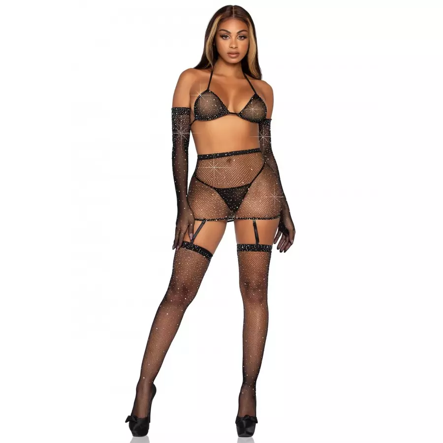 Leg Avenue - 5Pc bra set with garterbelt Lingerie