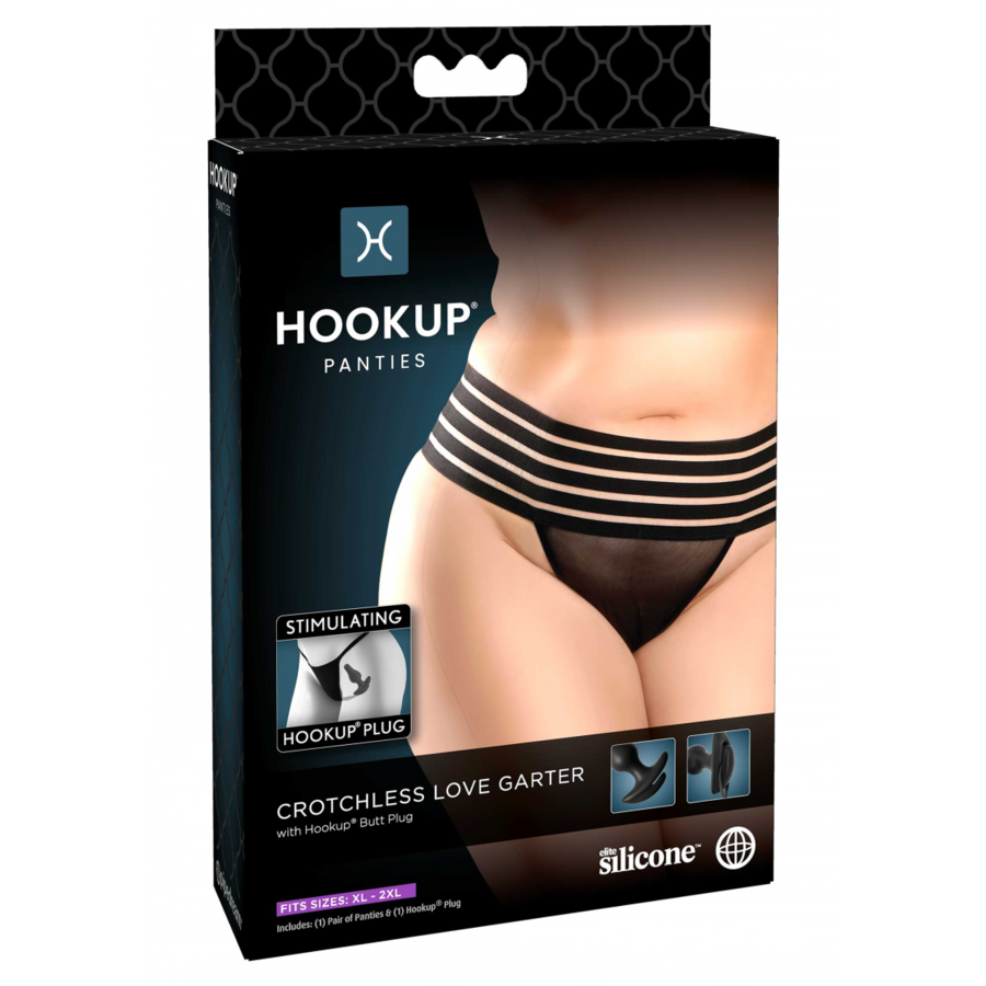 Pipedream -  Kruisloze Love Garter Met Vibrerende Buttplug Anale Speeltjes