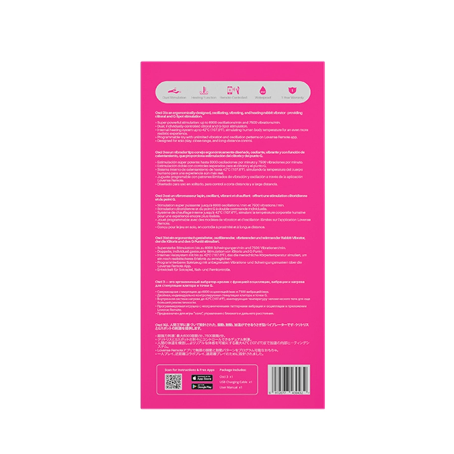 Lovense - Osci 3 App Controlled Rabbit Vibrator Rabbits